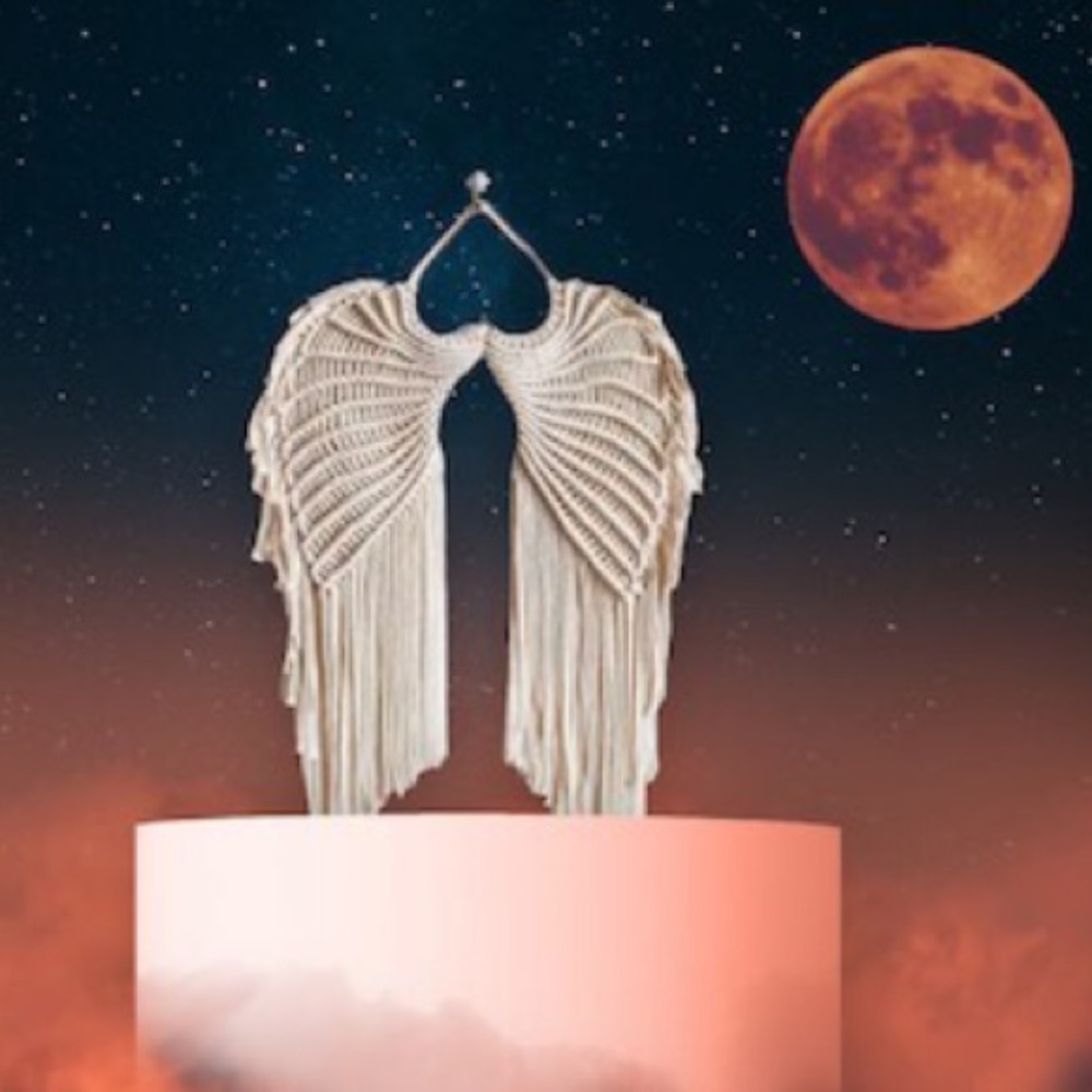 Angel Wings Boho Macramé Wall Hanging, Small - Picture 12 of 12
